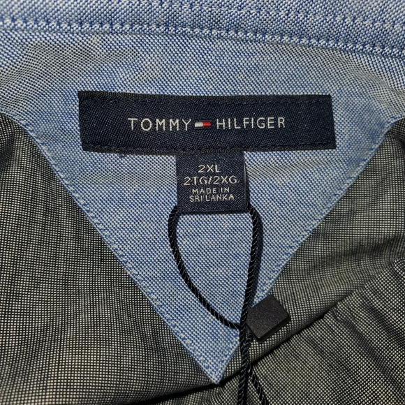 Tommy Hilfiger Gray Long Sleeve Collared Button Down Shirt Men's Sz. XXL NWT - Picture 5 of 7